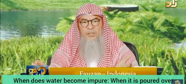 When does water become impure when you pour on impurity or when its flowing & water touches impurity