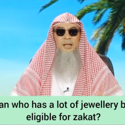 If a woman has a lot of gold jewellery but she is poor, is she eligible for zakat?