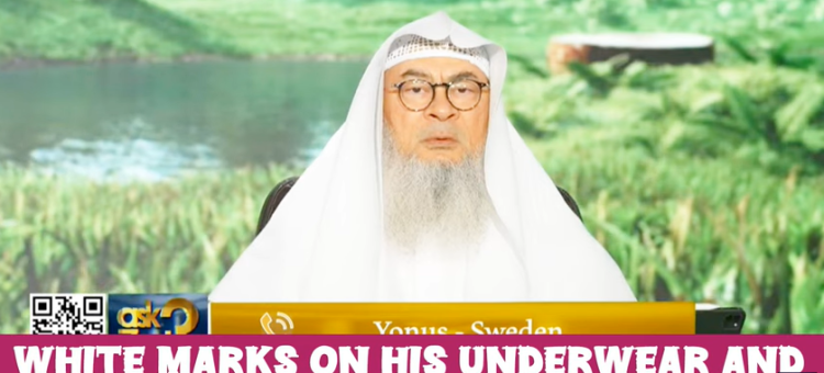 White marks on his underwear & pants but he's not sure if it's mathi or not #islam