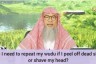 Do I have to renew my wudu if I peel off dead skin or shave my head?