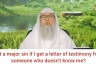 Giving letter of recommendation to one you don't know, is this major sin of false testimony?
