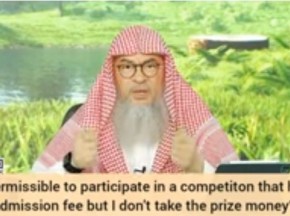 Can I participate in competition that has admission fee but I don't take prize money