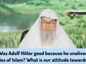 Was Ad*lf H*tl*r good cuz he k*lled enemies of Islam What's our attitude towards him