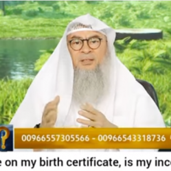 Wrong age on my birth certificate, is my income halal?