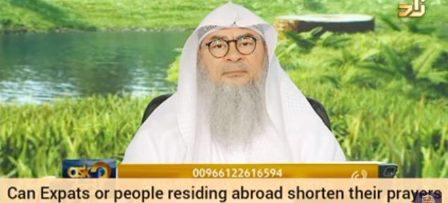 Can expats or people residing abroad shorten prayers when visiting their hometown?