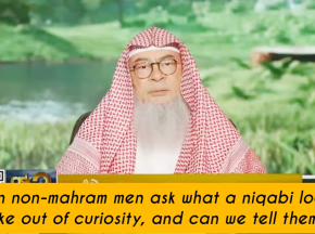 Cn non mahram men ask what a niqabi woman looks like out of curiosity Cn I tell them