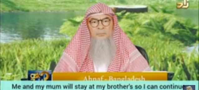 My brother lives with roommate, if I move there with mum she will mix with non mahram