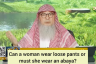 Can a woman wear loose pants & clothes or must she wear an Abaya?