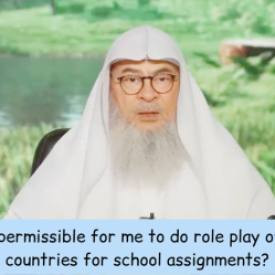 Is it permissible for me to do role play of UN countries for school assignment #islam