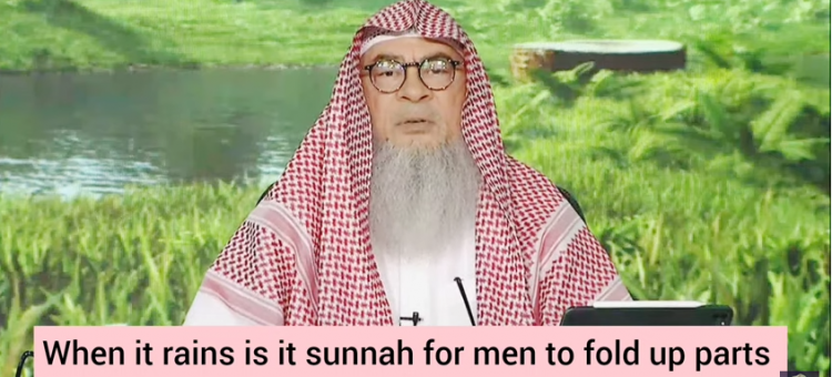 Is it sunnah to expose your body in rainwater?