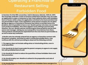 Operating a Franchise or Restaurant Selling Forbidden Food