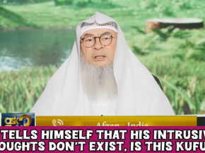 He gets intrusive thoughts about mocking Prophetﷺ He tells himself they don't exist Is it kufr