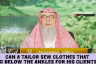 Can a tailor sew clothes that go below the ankles for his clients? #islam #islamic