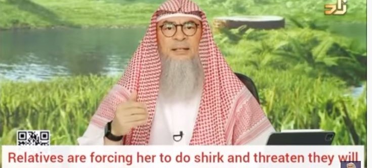 Relatives forcing her to do shirk, threatening they'll stop her cancer medication