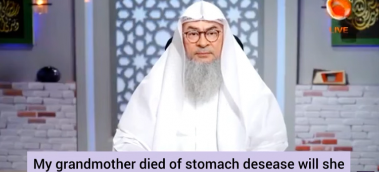My grandmother died of stomach disease, will she be among martyrs as per the hadith?