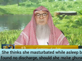 She thinks she masturbated while asleep but found no discharge Should she make ghusl assim al hakeem