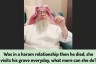 She was in a haram relationship then he died, she visits his grave everyday, what more to do?