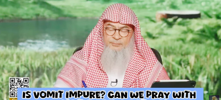 Is vomit impure? Can we pray with vomit on our clothes #islam #islamic #quran #halal assim al hakeem