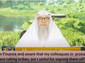I work in finance, aware colleagues in procurement taking bribes Am I sinful to sign
