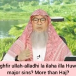 Does saying Astaghfirullah al lazi la ilaha illa huwa... forgive major sins?