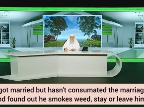 Married but not consummated marriage yet, found out he smokes weed Stay or leave him