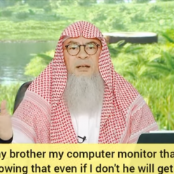 Can I give my brother computer monitor that he will use for haram?