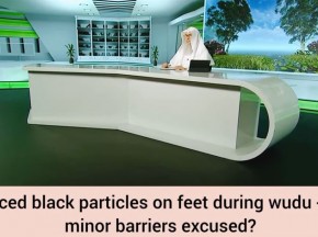 Are minor barriers & minor impurity excused during wudu, ghusl? ( Black particles )