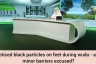 Are minor barriers & minor impurity excused during wudu, ghusl? ( Black particles )