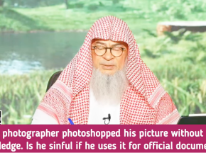 Photographer photoshopped my picture without my knowledge, am I sinful if I use it for documents?