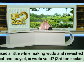 Don't ask me again! 3rd time asking! Paused & rewashed foot again, is my wudu valid?