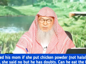 Asked my kafir mum if she put chicken powder (haram) in food she said no, I have doubts, can I eat?