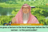 Imam gives a lecture in local language before the Friday khutbah, is it permissible?