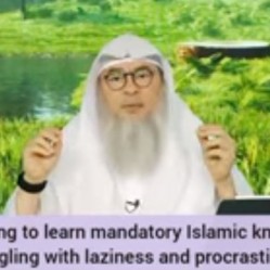 Layman learning mandatory Islamic knowledge but struggling with laziness Sinful Kufr?