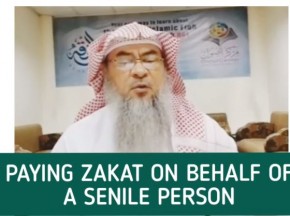 Paying zakat on behalf of a senile person