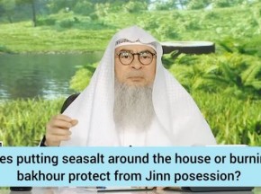 Does putting sea salt around the house or burning bakhoor protect from jinn?