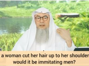 Can women cut hair upto shoulders, 1 inch below earlobe or would it be imitating men