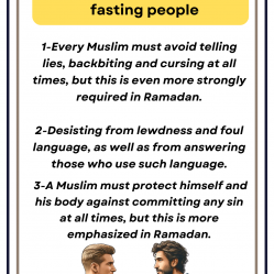 Values to be observed by fasting people