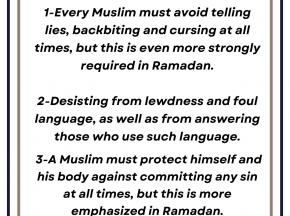 Values to be observed by fasting people