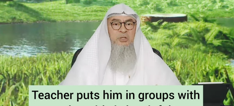 Teacher puts me in groups with girls, am I sinful?
