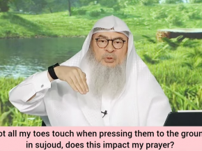 Not all my toes touch the ground in sujood, does this impact my prayer?