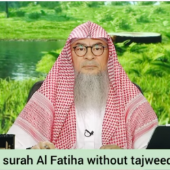 Can I recite surah fatiha without tajweed (have to catch up with the imam)