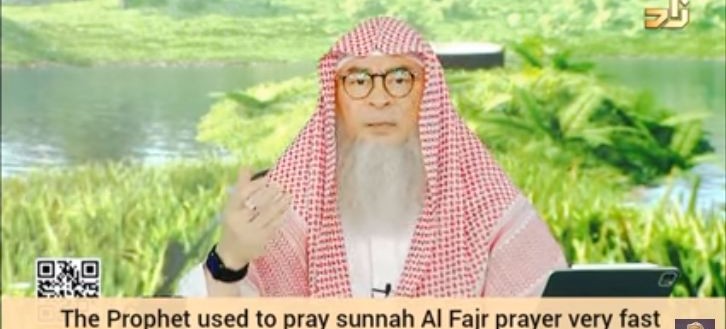 Prophet prayed sunnah fajr quickly, I concealed this so my friend prays other prayers slowly