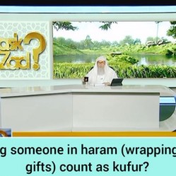 Does helping someone in haram (wrapping Christmas gift) counted as kufr?
