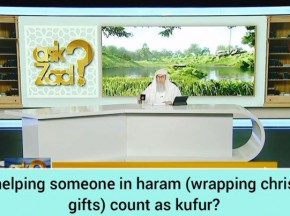 Does helping someone in haram (wrapping Christmas gift) counted as kufr?