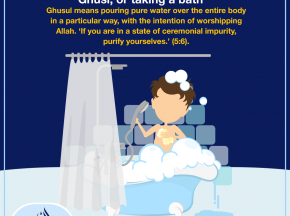 Ghusl, or taking a bath