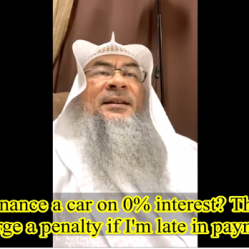 Can I finance a Car on 0% interest, they charge a Penalty only if I am late in monthly payment