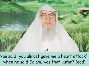 You said, "You almost gave me a heart attack" when he said salam & I laughed, is it kufr (OCD)