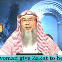 Can a woman give zakat to her husband?
