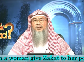 Can a woman give zakat to her husband?
