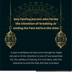 Intention is one of two essentials for the validity of fasting